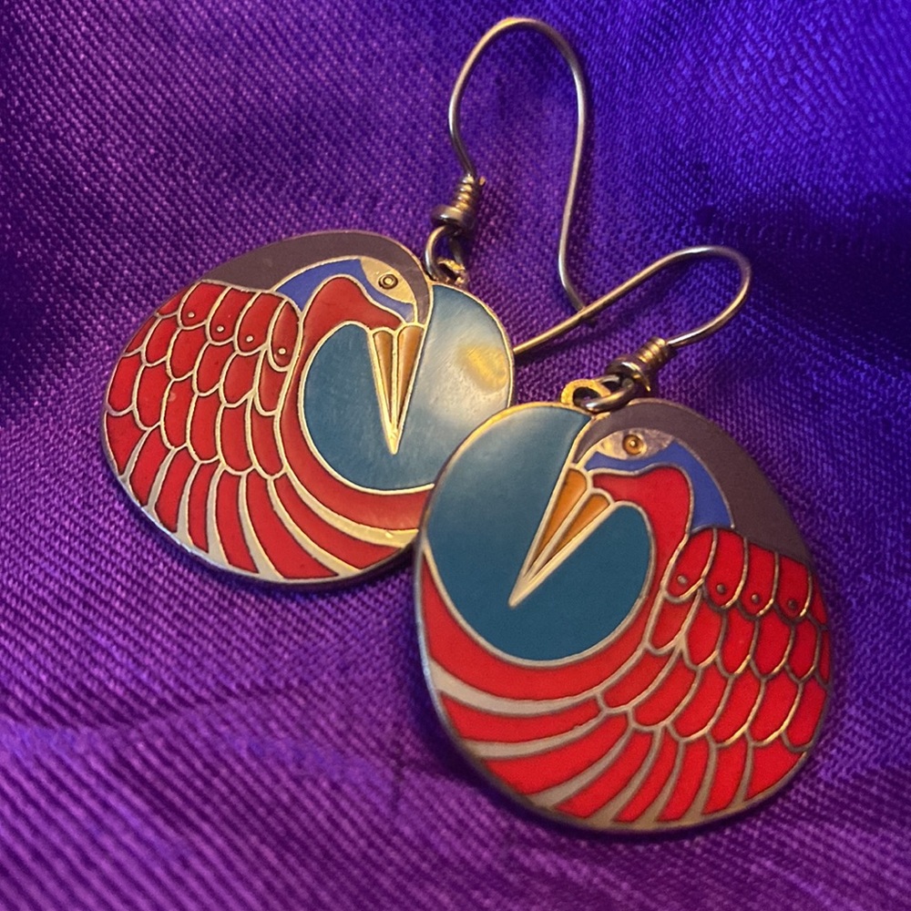 🌴Laurel Burch Nile Bird Earrings